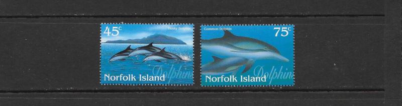 DOLPHINS - NORFOLK ISLAND #621-622  MNH