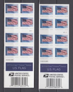 (G) USA #5344a-5345a American Flag  2 Full Booklets of 20  (both types) MNH