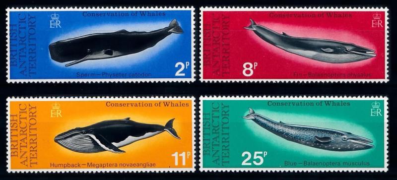 [64689] British Antarctic Territory 1977 Marine Life Whales  MLH