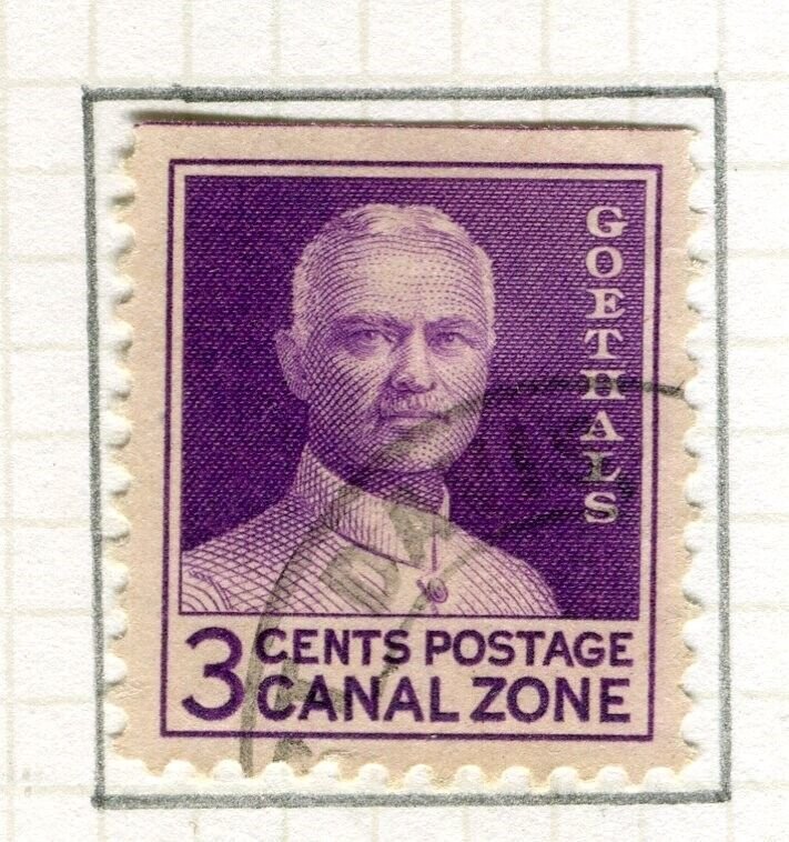 CANAL ZONE; 1933 early Portrait Series issue fine used 3c. value