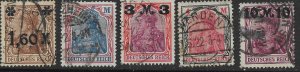 Germany Numeral Overprint group of 5