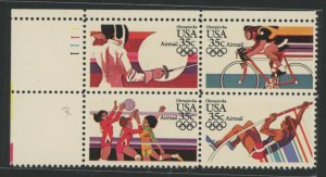 United States #C109-12 Mint (NH) Plate Block (Olympics)