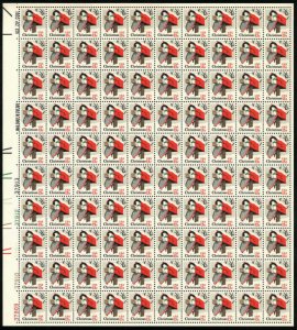 US Stamp - 1977 Christmas - Rural Mailbox - 100 Stamp Sheet #1730