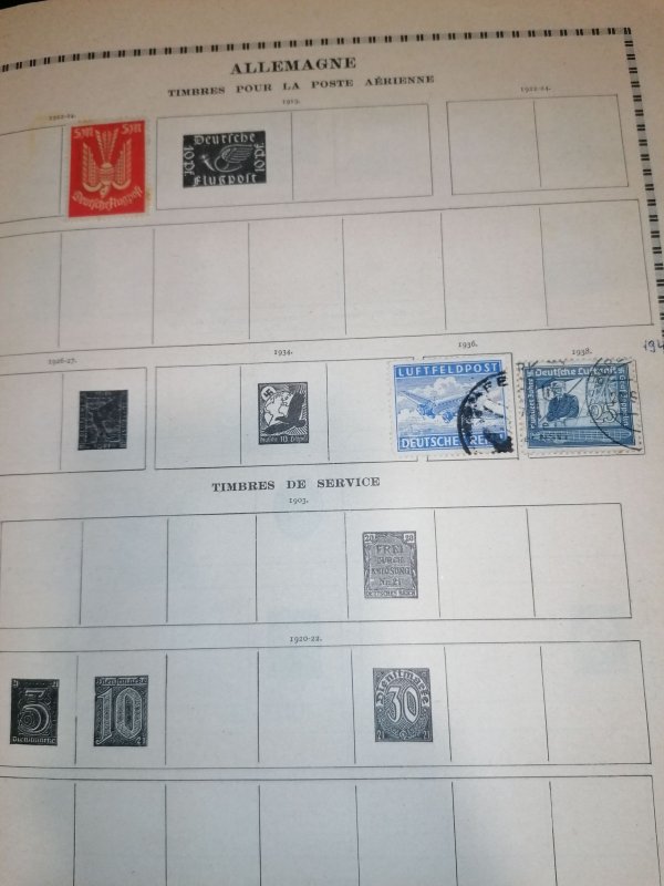 Old Yvert album with many stamps inside