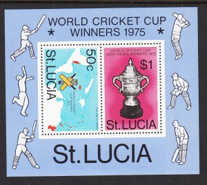 St Lucia 504a Cricket Souvenir Sheet MNH VF