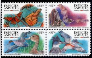 MEXICO Scott 1924  MNH** Migratory Animal set in Block format