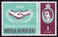 British Honduras SG#224 Mint - 1965 1c.  - Hands, ICY Emblem