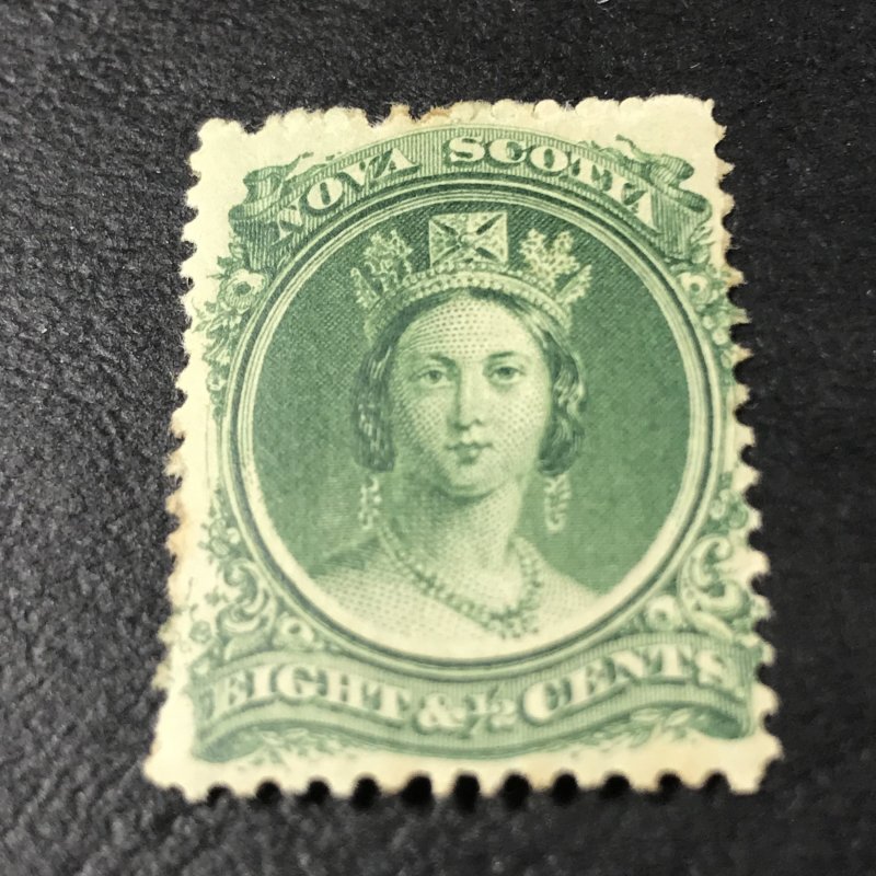 NOVA SCOTIA # 11-MINT/HINGED-----GREEN------1860-63(LOTB)