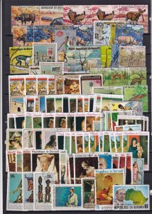 SA24b Burundi 1970's selection of used stamps, mostly Art and Wild Animals