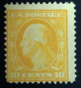 Scott #338 - VG - 10c Yellow - Washington - OG - 1909
