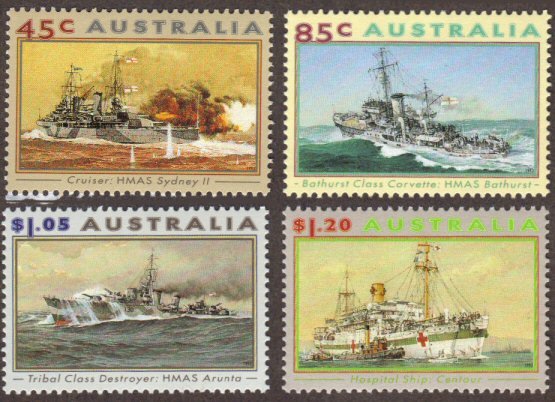 Australia #1315-8 MH complete battleships