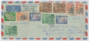 Ghana  1959 Cover to US, colorful mix