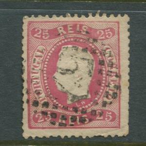 Portugal -Scott 28 - King Luiz - Definitives -1867 -Used - Single 25r Stamp