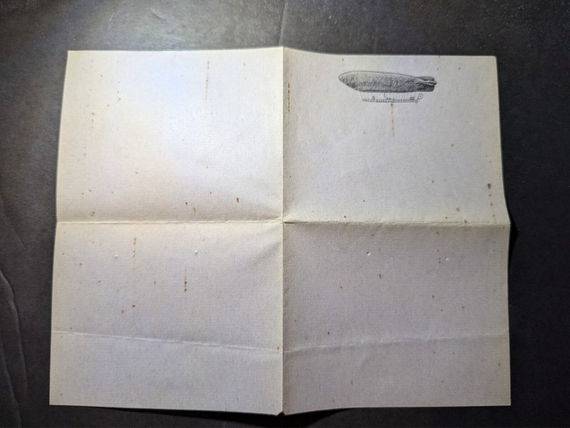 Mint Germany Pre 1914 Unused Zeppelin Stationery and Envelope