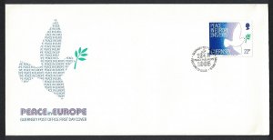 Guernsey Birds 40th Anniversary of Peace in Europe FDC 1985 SG#337