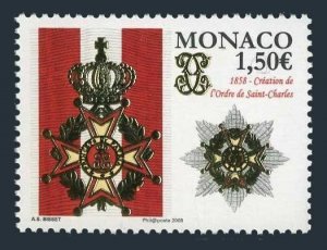 Monaco 2511,MNH. Order of Saint Charles,150th Ann.2008.Foil Application.