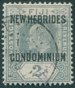 New Hebrides 1910 2d grey SG12 used