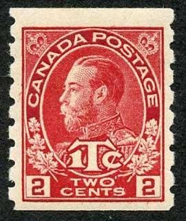 Canada SG234 2c + 1c rose-red Imperf x 8 M/M cat 70 pounds