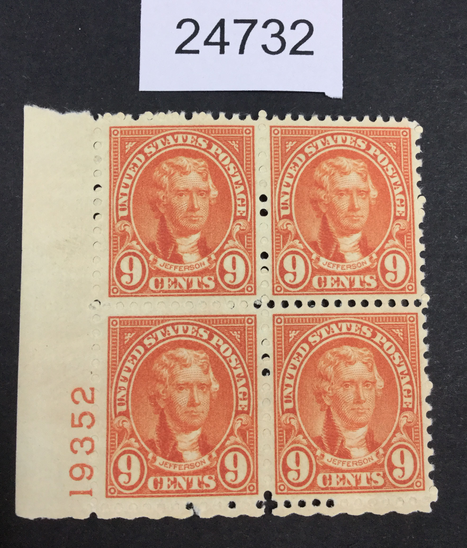 US Stamps 641 Mint OG NH Plate Block LOT 24732 United States