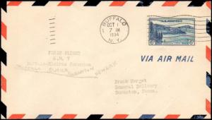 1934 BUFFALO NEW YORK FIRST FLIGHT AM 7 TO SCRANTON PENNSYLVANIA WITH CACHET