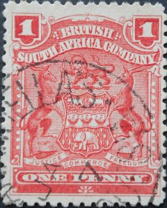 Rhodesia 1898 1d with MARANDELLAS Month No Day (SC) postmark