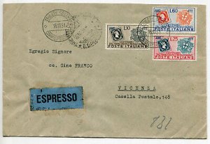 Trieste A Centenary of Sardinia on a circulated express cover