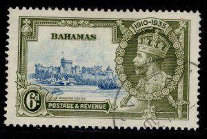 BAHAMAS GV SG143, 6d light blue & olive-green, FINE USED. Cat £16.