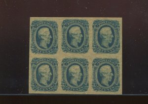 Confederate States 12 Mint Block of 6 Stamps NH (By 1229) CSA