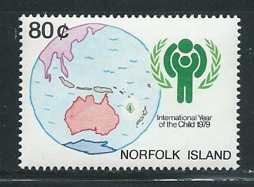 Norfolk Island 250 1979 IYC Child Year single MNH