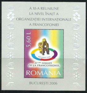 2006 Romania 6128/B389 Summit of Francophone Countries Bucharest 4,50 €