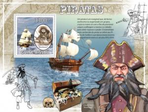 GUINEA BISSAU 2009 SHEET SHIPS PIRATES BOATS