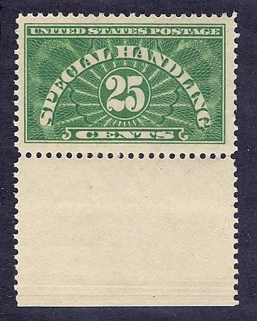 QE4;  MNH,  25c. Special Handling,  EF+,  scv: $37.50,FREE INSURED SHIPPING