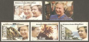 PITCAIRN ISLAND Sc# 362 - 366 MNH FVF Set of 5 Queen Elizabeth II QEII