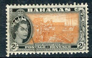 BAHAMAS; 1950s early QEII Pictorial issue fine used 2s. value