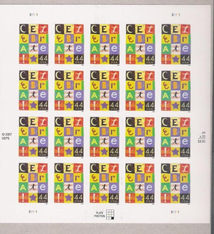 Mint Pane 44 cent Celebrate 2009 issue