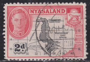 Nyasaland Protectorate 71 Map of Nysasland 1945