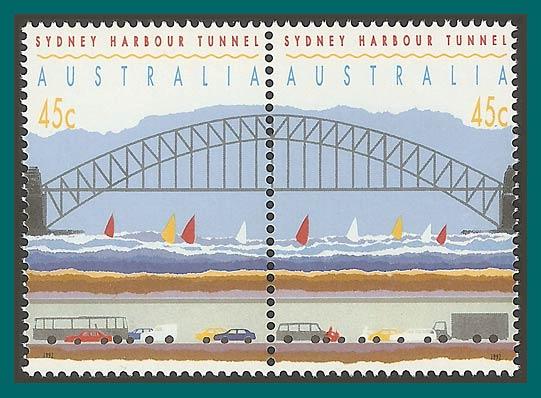 Australia 1992 Sydney Tunnel, perf 14.5 MNH  #1296,SG1375a