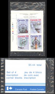 Canada Sc# 1102a MNH PB Set/4 (SEALED) 1986 34c Canada Day Science & Technology