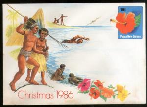 Papua New Guinea 1986 Legend of Hibiscus Flowers Christmas Postal Stationery ...