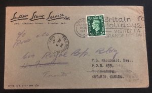 1947 London England Advertising Cover To Toronto Canada Stamp Service