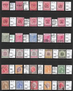 MALAYA PERAK S/SHEET WITH 30 MINT/USED STAMPS PTSA £60 (r)