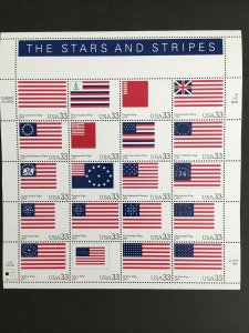 2000 sheet of postage stamps - Various Stars and Stripes, Sc# 3403