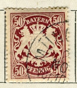 GERMANY; BAVARIA 1880s classic Perf fine used 50k. value