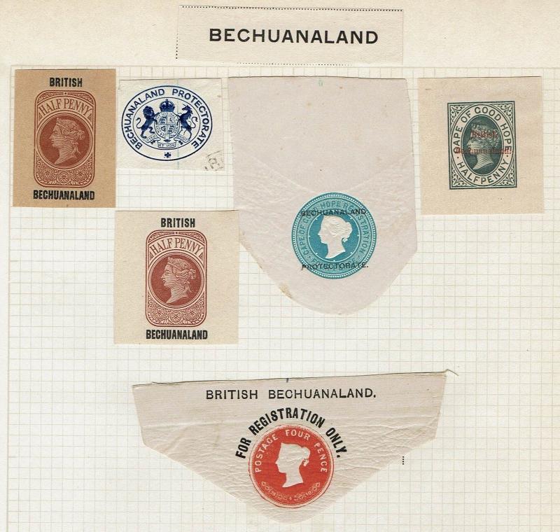 Bechuanaland Protectorate - 6 Victoria Cut Squares - Lot 041016