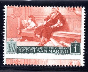 Colombo Lire 1 n. 372ga displaced notching - MNH