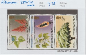 Pitcairn Islands 289-90 VF MNH QEII Trees