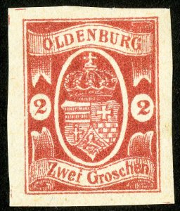 Oldenburg Stamps # 14 MLH XF Gem Scott Value $450.00