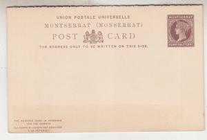 MONTSERRAT, Postal Card with reply attached, QV 1894 1 1/2d. Brown, unused.