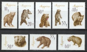 Albania Scott 884-91 MNHOG - 1965 Albanian Bears - SCV $17.00