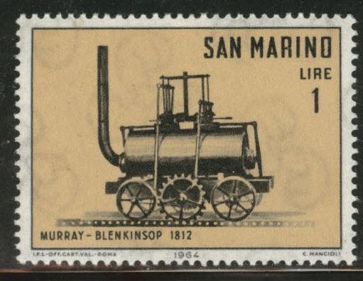 San Marino Scott 594 MNH** from 1964 Locomotive set